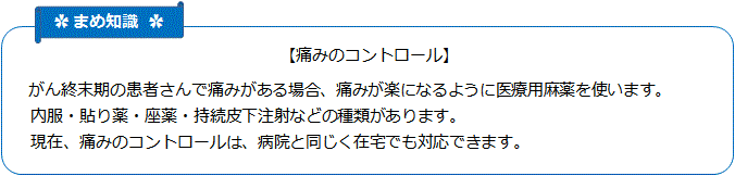 まめ知識(痛みのコントロール)